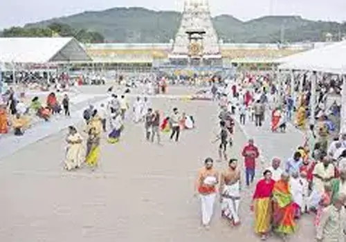 తిరుమల శ్రీవారి హుండీ ఆదాయం రూ.3.31 కోట్లు | devotees rush in tirumala| compartments| full| pilgrims| tonsures| hundi