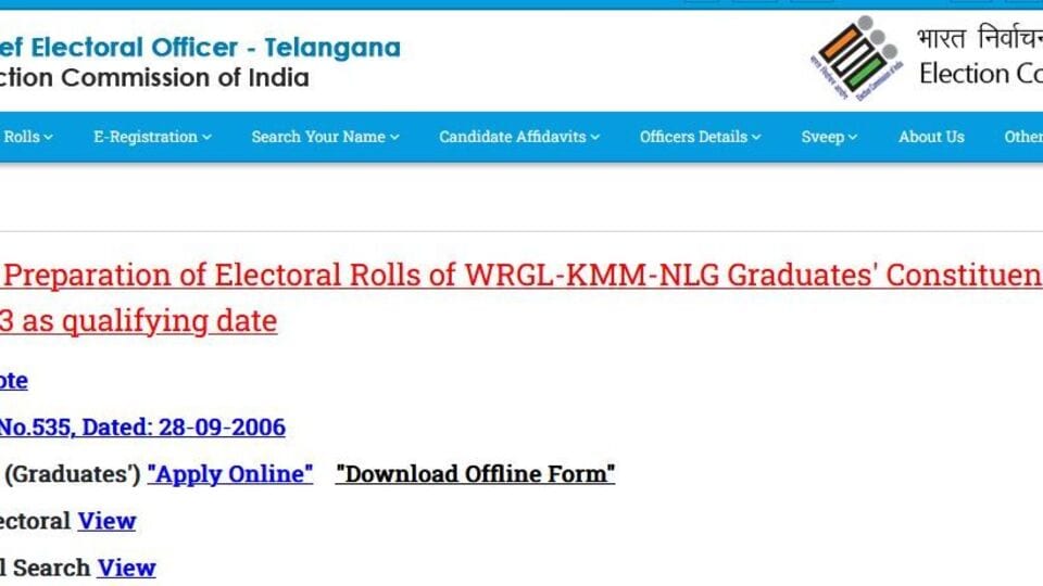 TS Graduate MLC Election 2024 : గ్రాడ్యుయేట్‌ ఎమ్మెల్సీ ఉప ఎన్నిక షెడ్యూల్ విడుదల
