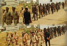 తాండూరులో పోలీసుల సాయుధ కవాతు.!